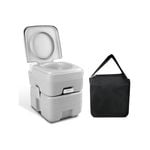 Weisshorn 20L Portable Outdoor Toilet with Carry Bag Grey