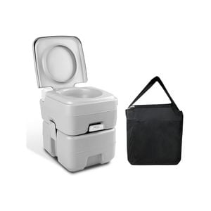 Weisshorn 20L Portable Outdoor Toilet with Carry Bag Grey
