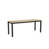 Olg Axis Table 4 Leg Black Frame New Oak Smooth Top L1800mm X W600mm