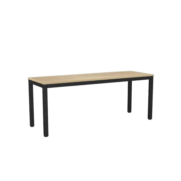 Olg Axis Table 4 Leg Black Frame New Oak Smooth Top L1800mm X W600mm