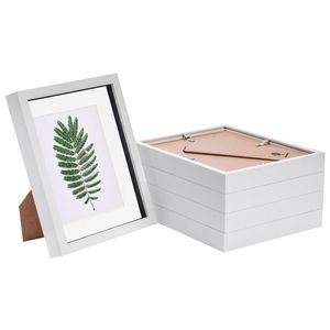 Nicola Spring 8" X 10" White 3d Box Photo Frames - 5" X 7" Mount - Pack Of 5