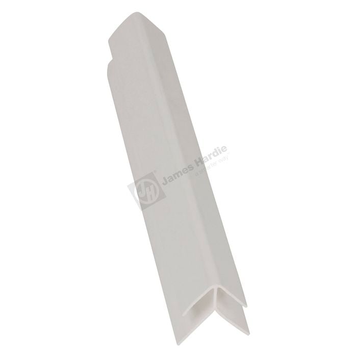 James Hardie HardieGlaze™ Lining 6 x 2700mm White Gloss PVC Premium External Corner