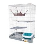 M-Pets 120x92cm Dog Puppy Pet Kris Ferret Iron Cage Hammock/Ramp Play House