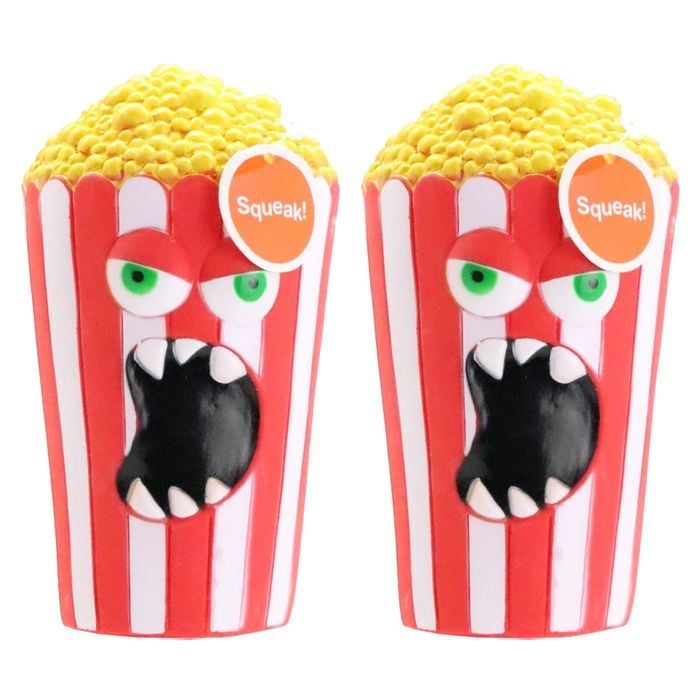 2PK Paws & Claws Fast Food Chompers Vinyl Chew Pet Toy Assorted