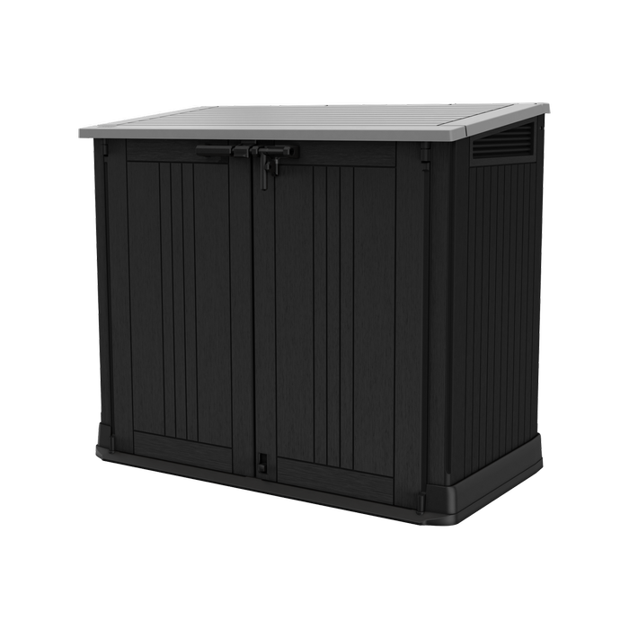 Keter 1.32 x 0.72 x 1.14m Black Store Prime Plastic Garden Shed