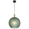 Telbix Patino Modern Pendant Hanging Lamp Light Glass Metal Green Matte