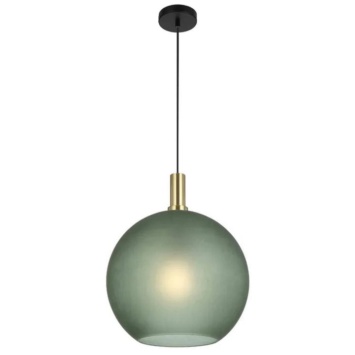 Telbix Patino Modern Pendant Hanging Lamp Light Glass Metal Green Matte