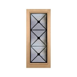 Woodcraft 2040 x 820 x 40mm One Lite Design Wrought Iron Glass Entrance Door