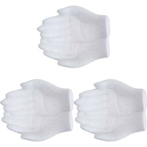 3PK LVD Hands Trinket Bowl Ceramic Home/Office Decor 13.5cm White