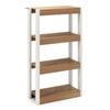 Costway 4-Tier Bookshelf Wooden Bookcase Unit Organizer Natural