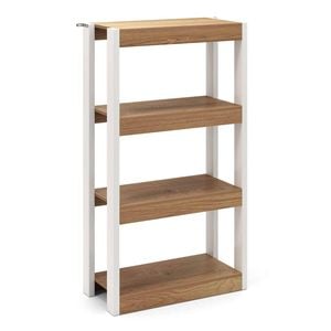 Costway 4-Tier Bookshelf Wooden Bookcase Unit Organizer Natural