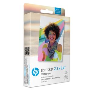 HP Sprocket Select 2.3"x3.4" Premium Zink Sticker Photo Paper x50