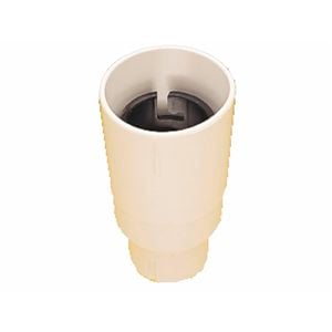 HPM Tapered cap lampholder with 1/2 inch brass thread - White