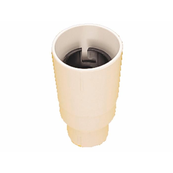 HPM Tapered cap lampholder with 1/2 inch brass thread - White
