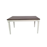 Elegance Living Medium Size White & Dark Brown Top Opura Table