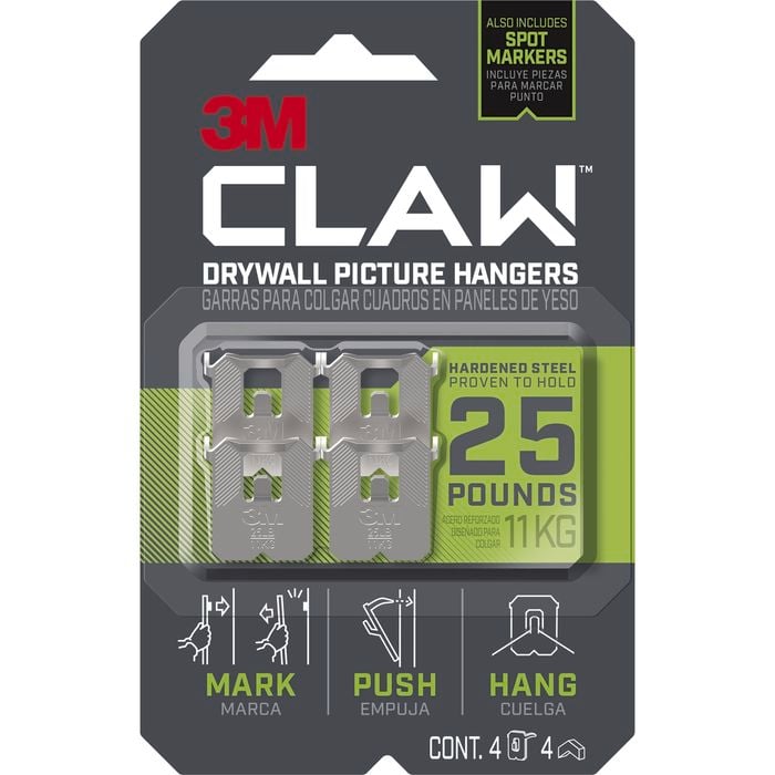 3M Claw11kg Heavyweight Hanging Solution - 4 Pack
