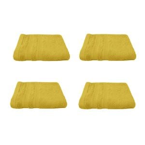 Set of 4 100% Cotton Face Washers Indulgence 33 x 33cm Citrus