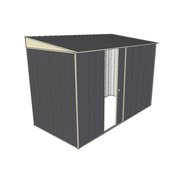 Build-a-Shed 1.5 x 3 x 2m Single Sliding Side Door Skillion Shed - Grey