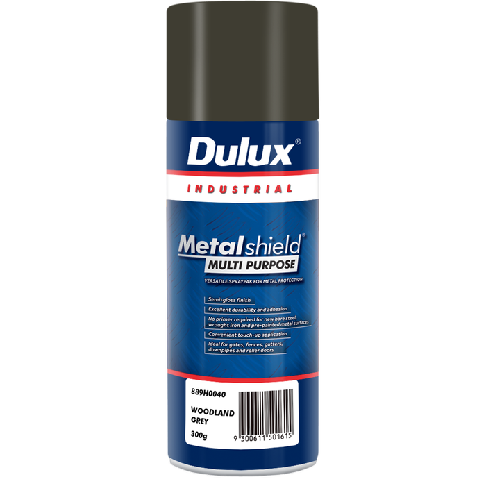 Dulux 300g Metalshield Multipurpose Spray Paint Woodland Grey