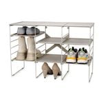 Joseph Joseph Level Plus Adjustable Triple Shoe Rack 51cm - Ecru