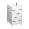 Lauft 360 Rotating 5 Layer Bedside Table Shelf Movable Swivel Cube Storage Box