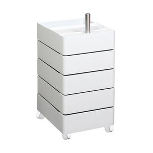 Lauft 360 Rotating 5 Layer Bedside Table Shelf Movable Swivel Cube Storage Box