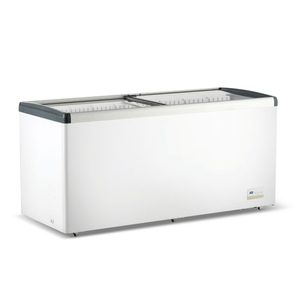 Thermaster586L Chest Freezer with Flat Glass Sliding Lids
