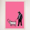 Galrie Banksy Choose Your Weapon Bright Pink Poster Print 2010 - Edgy Art Collection, Wood Frame, A3 30 x 42cm (12 x 16inch)