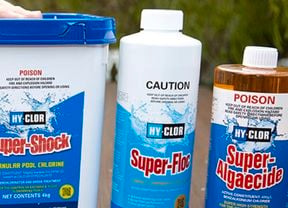 Pool cleaning products.