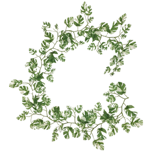 Un-Real 190cm Variegated Artificial Monstera Garland