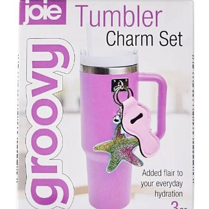 Joie Groovy Tumbler Charm Set Starfish 3 Piece