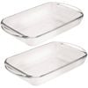 2x Anchor Hocking Fire-King Rectangular Baker 28x20cm 2 Litre Capacity