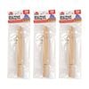 3PK Culinary Kitchen Wooden Rolling Pin W/ Handles Pastry Baking Tool 20cm