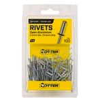 Otter 2.4 x 6.4 mm Open Aluminium Blind Rivets - 100 Pack