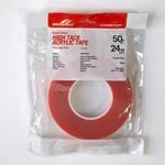 Moroday 24mm x 50m Clear Double Sided Hi Tack Polyester Tape