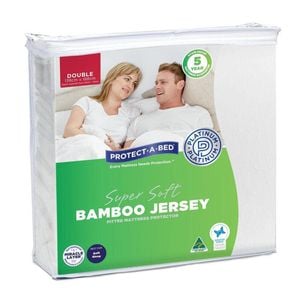Bamboo Jersey Mattress Protector Double