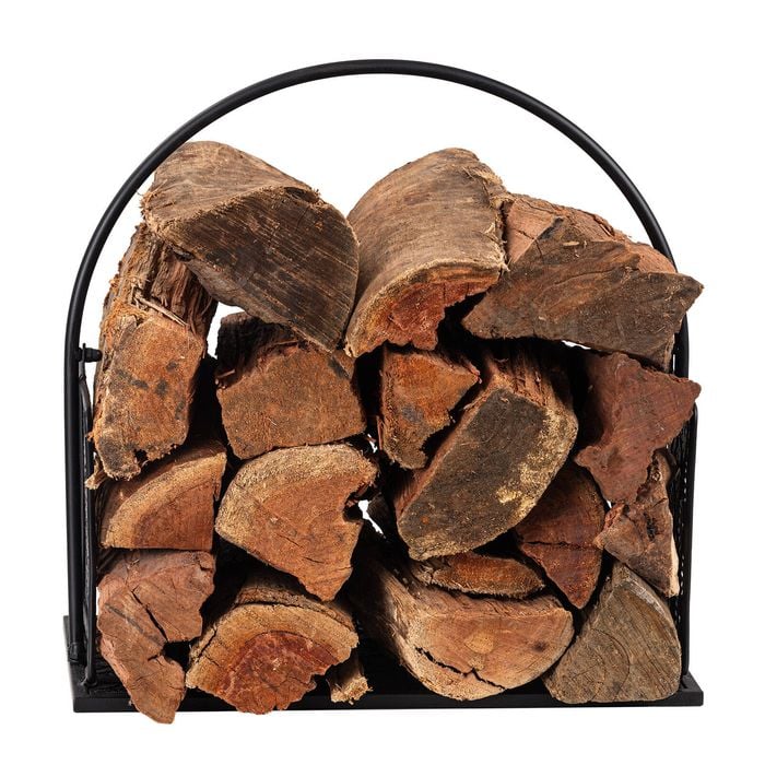 Glow 43 x 43cm Alto Black Steel Wood Carrier & Storage