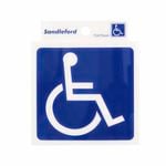 Sandleford 75mm x 75mm Disabled Symbol Self Adhesive Sign
