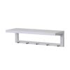 Flexi Storage 760 x 200 x 210mm White Coat Shelf with Hooks