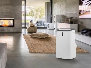 Smart Portable Air Conditioner in a lounge room