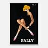 Galrie Bally Blonde Vintage Advertising Art Poster by Bernard Villemot for Home Décor, Poster Only, A1 60 x 84cm (23 x 33inch)