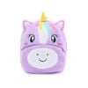 Anypack 3D Purple Unicorn Kids Backpack Cute Plush Cartoon School Bag for Boys and Girls