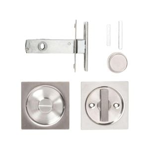 Lemaar Satin Stainless Steel Square Privacy Cavity Slider