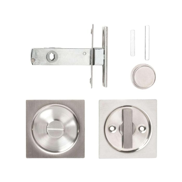 Lemaar Satin Stainless Steel Square Privacy Cavity Slider