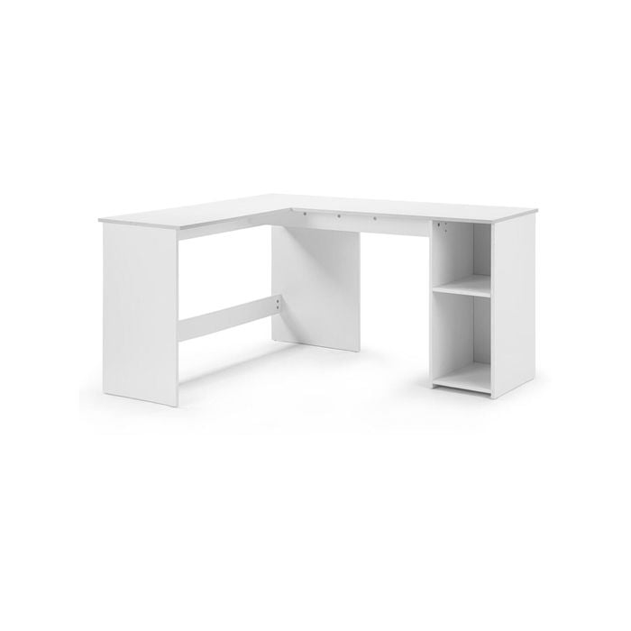 Garrett Study Corner Desk Home Office L-Shaped 145x120 White