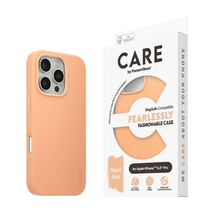Panzer Fashion Mag-Safe Phone Case for iPhone 2024 Pro - Peach