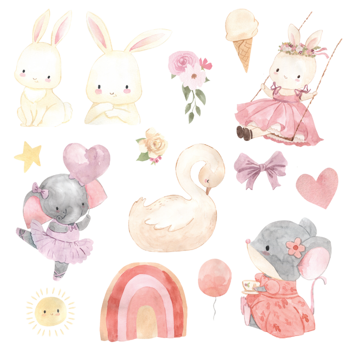 Pillar 6cm x 200cm Bunnies Kids Window & Wall Decals