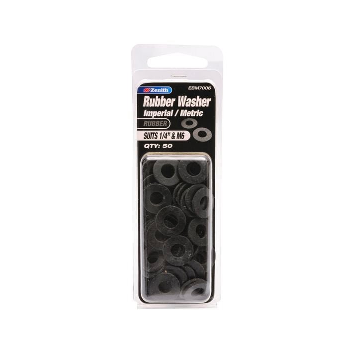 Zenith 1/4" M6 Rubber Washer - 50 Pack
