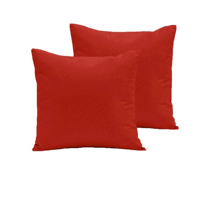 Chapel Gate Pair of  280TC Polyester Cotton European Pillowcases Red