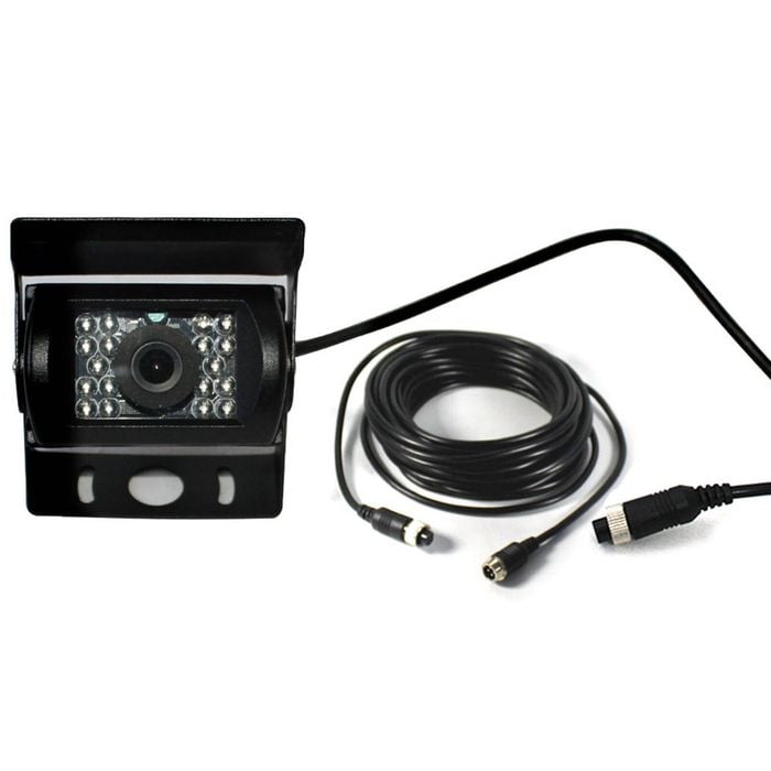 Elinz AHD Reversing Rear View CCD Camera 4PIN Night Vision Car Truck Caravan 120 Degrees View 10M - 10m cable